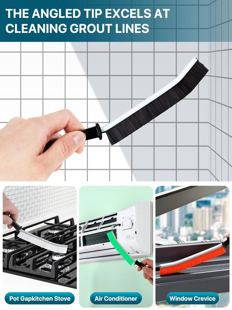 kosprie 6Pcs Hard Bristle Crevice Cleaning Brush  Multifunctional Premium Crevice Cleaning Tool  Designed for Cleaning Narrow Spaces  Suitable for Toilet  Faucets Kitchen Grout  KOSPRIE - Image 2
